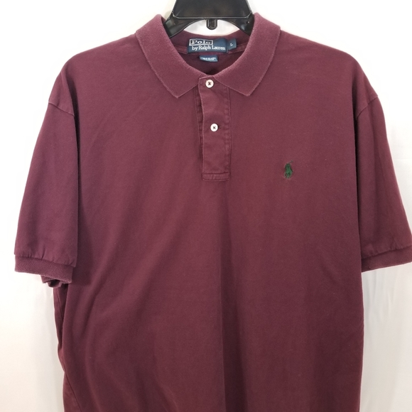 Polo Ralph Lauren Maroon Polo Shirt Large - Picture 1 of 13